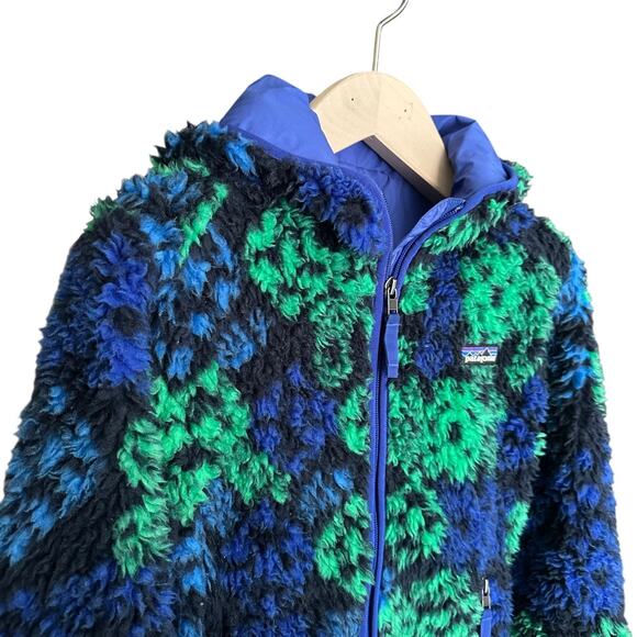 Patagonia Retro-X Hooded Cardigan Jacket, 1/2” Pile Fleece, Size S, Green Blue - Picture 6 of 14